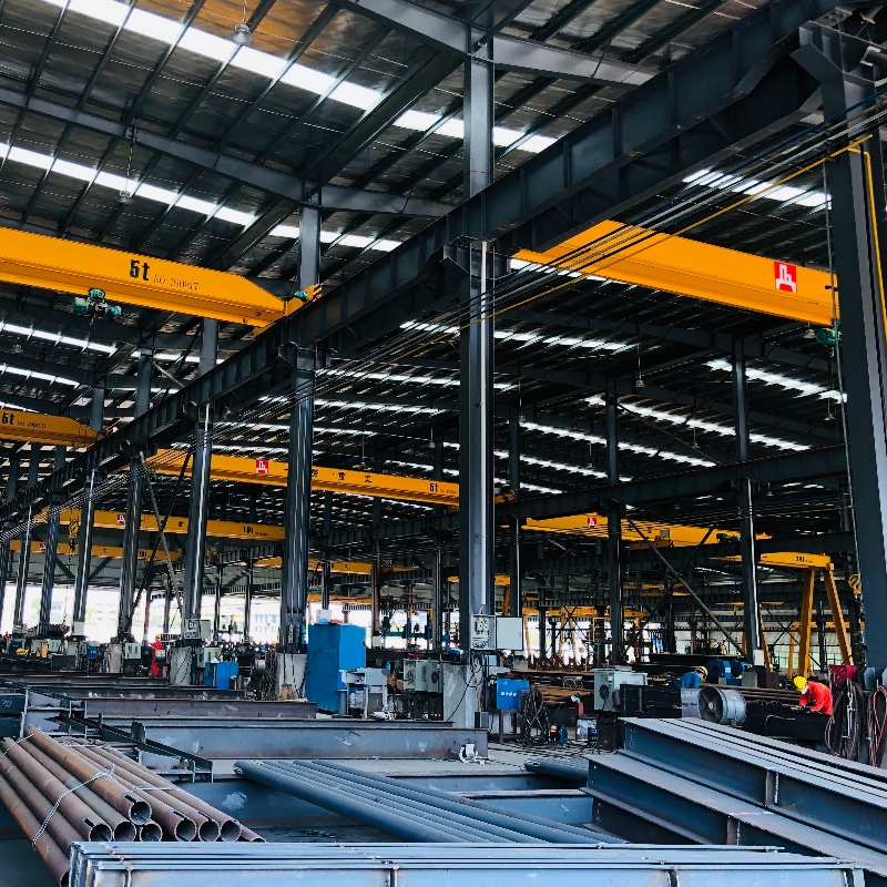 China Steel Structure Factory  Framed Commercial Office Building, Structural Steel Truss Prefab Construction with Drawing